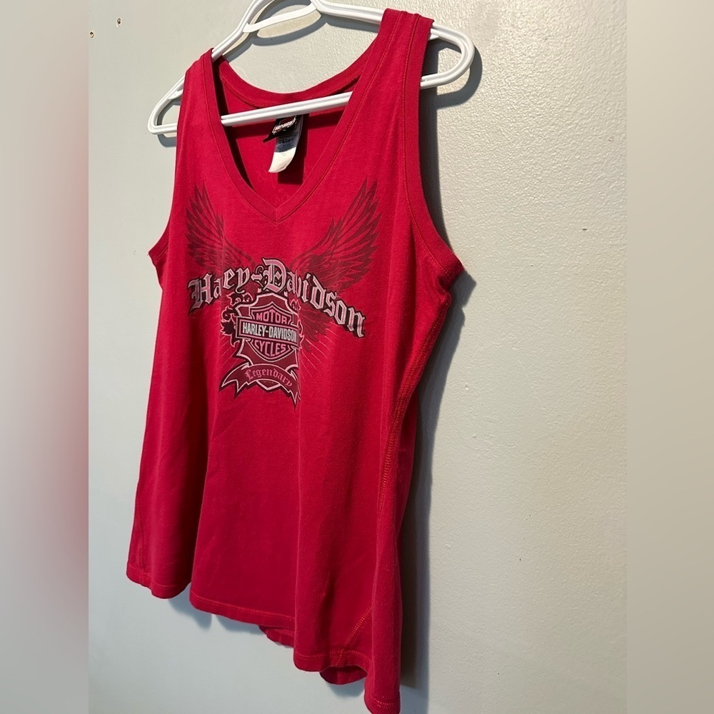 Vintage 🌸 RARE 🌸Harley Davidson Pink San Diego Tank Top size L - Picture 5 of 9